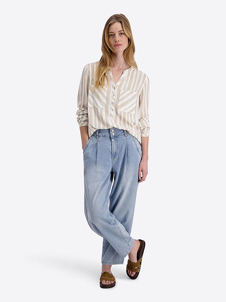 Timezone Bluse "Henley" in Beige - M