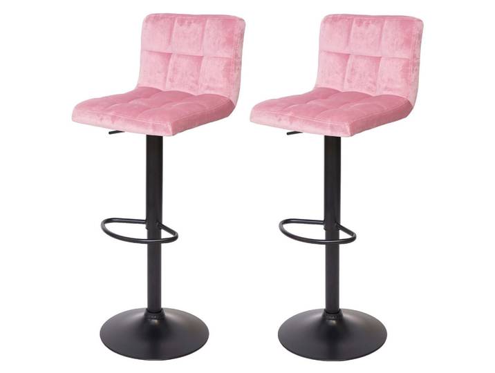 MCW Barhocker Altrosa 2er-Set, 38x107x41 cm, Esszimmer, Barmöbel, Barhocker