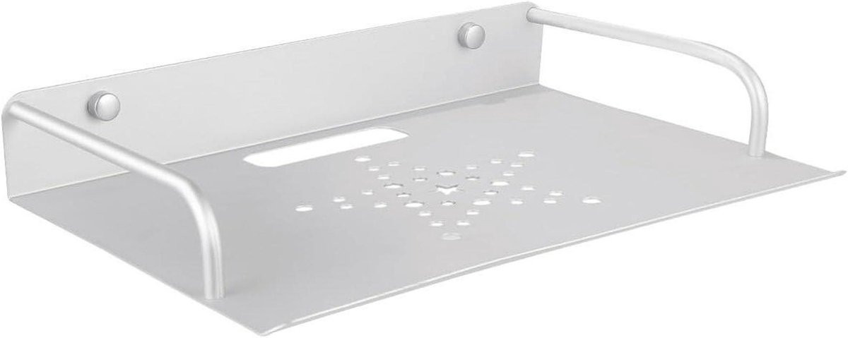 Wit Router Houder Wandmontage van Aluminium Legering - 28,5 cm