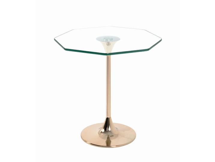 Beistelltisch, Gold, Metall, Glas, achteckig, 45x47x45 cm, Wohnzimmer, Wohnzimmertische, Beistelltische, Beistelltische Metall