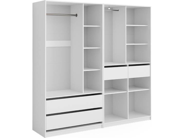 Armoire à vêtements Vicco Elmo Blanc 200x200cm Lot de 2\, Model 50203