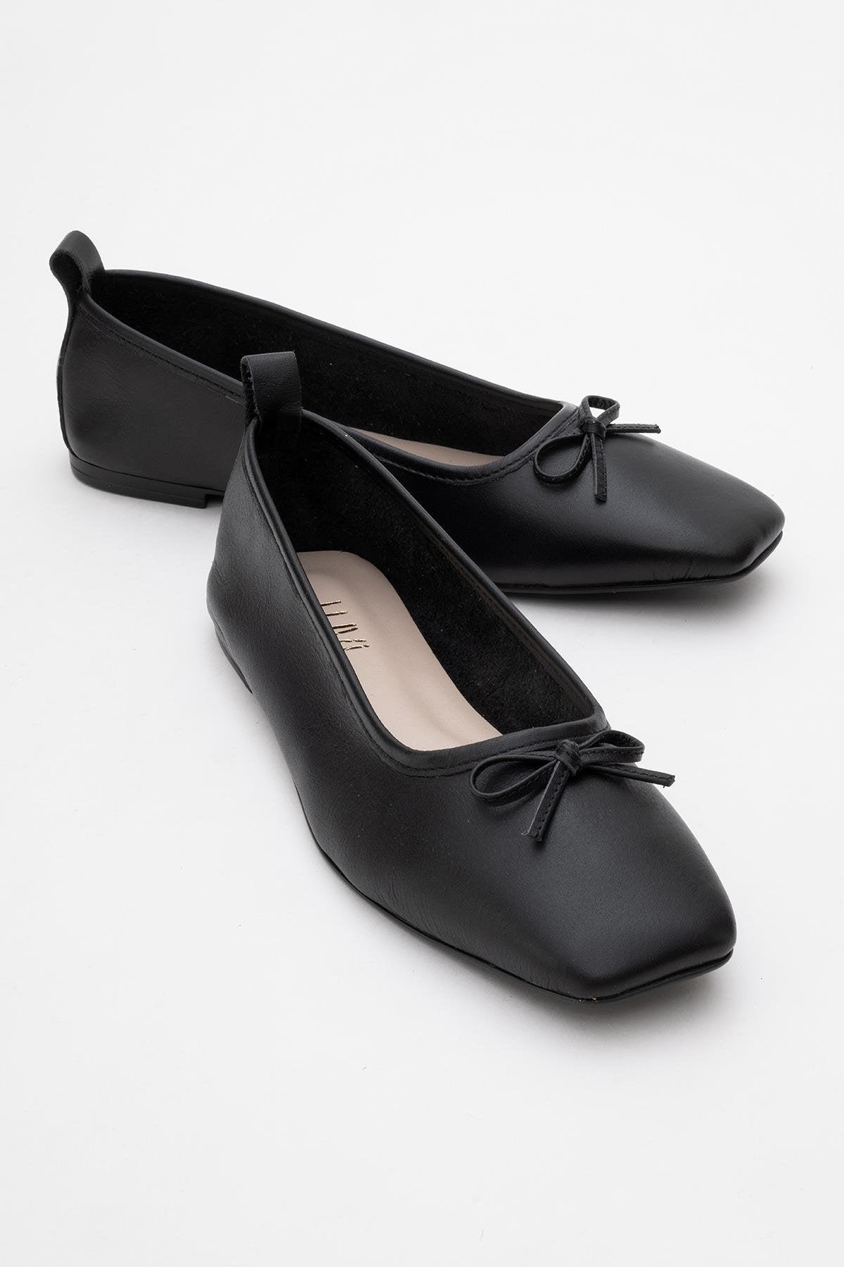 Forever & Always Sosa Leder-Ballerinas für Damen - Schwarz