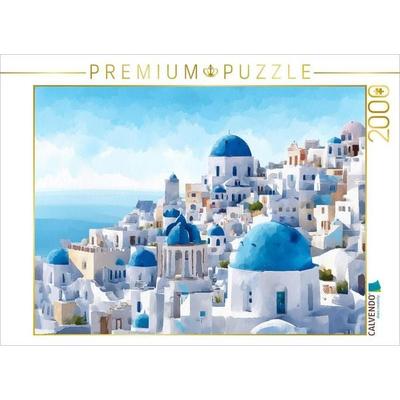 CALVENDO Puzzle Oia, Santorini, Griechenland | 2000 Teile Lege-Größe 90 × 67 cm Foto-Puzzle für glückliche Stunden
