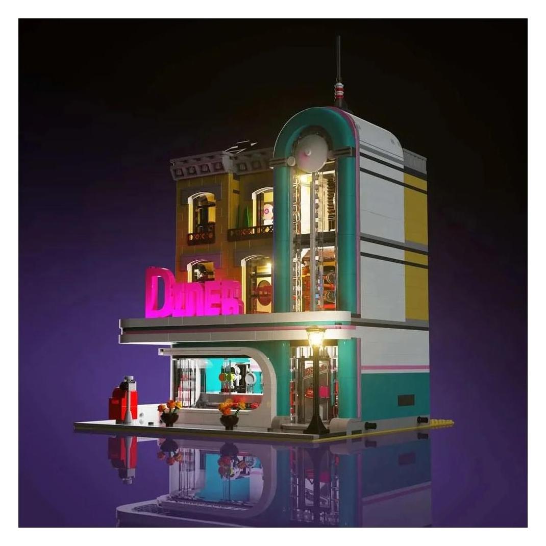 Light my bricks LMB 2.0 LED Licht Set für LEGO 10260 Amerikanisches Diner (10260)