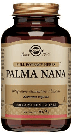 Solgar Palma Nana Integratore Funzionalità Prostatica e Vie Urinarie 100 Capsule