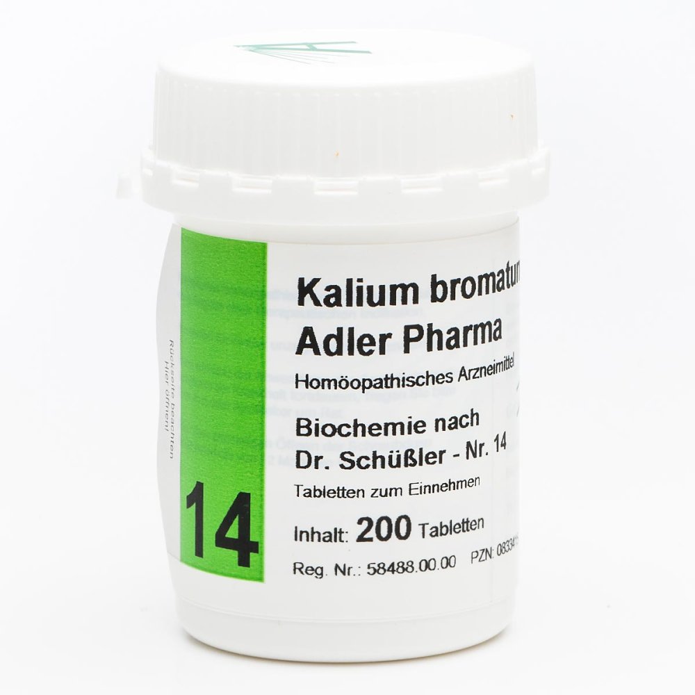 Adler Pharma Produktion und Vertrieb GmbH Biochemie Adler 14 Kalium brom.D12 Adl.ph. Tabletten 00833415