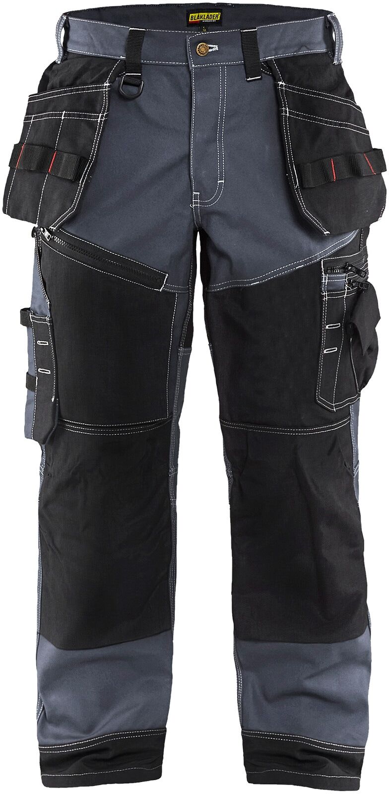 Arbeitshose BLÄKLÄDER "Bund", Herren, Gr. 46, EURO, grau (grau, schwarz), Obermaterial: 100% Baumwolle CO., Hosen Arbeitshose