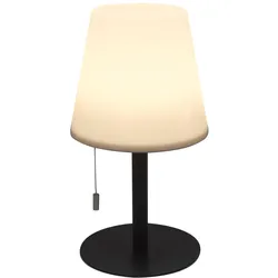 H & S Collection, Tischlampe, Akku Tischlampe mit 4 Lichtmodi in weiss & bunt, 30cm, IP44
