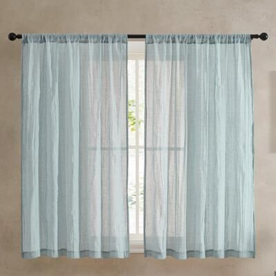 French Connection Charter Crushed Rod Pocket Window Curtain Pair