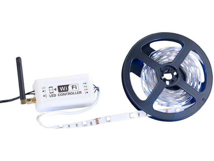 WLAN-Controller für Smartphone-Fernsteuerung von LED-Streifen / Strips