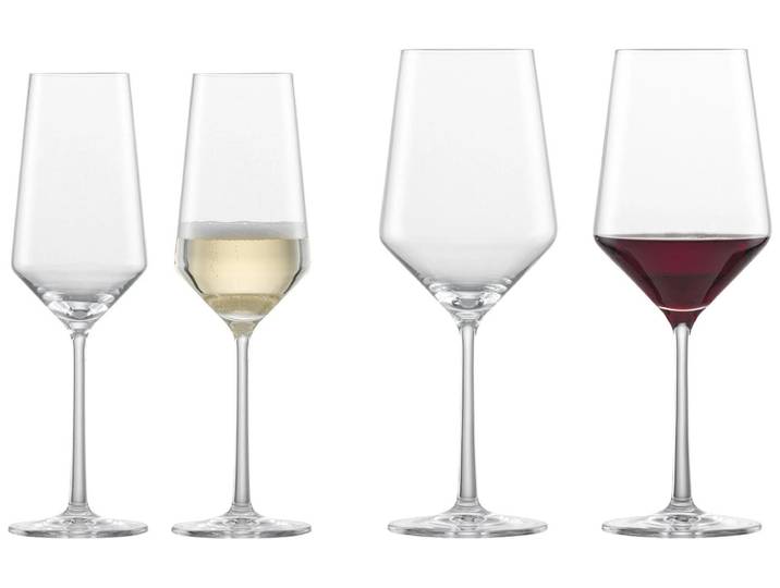 Weinglas SCHOTT-ZWIESEL Pure Date Night 297 ml, 4 Stück , transparent, H:24,4cm, Glas, Trinkgefässe, Weinglas