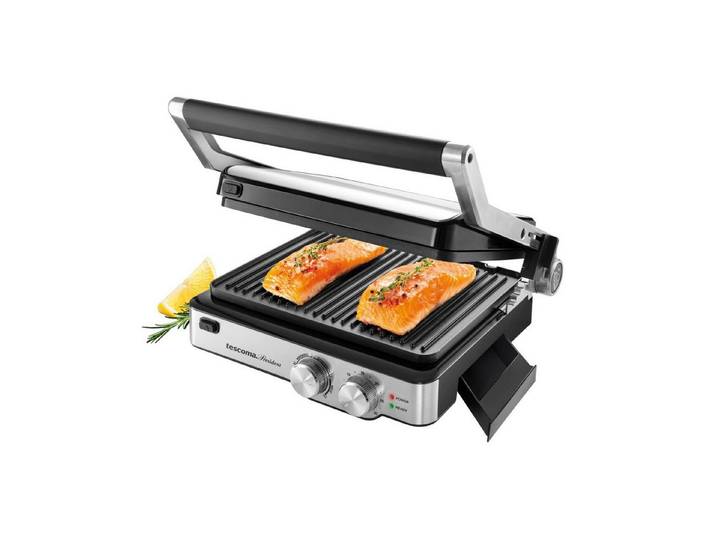 Tescoma Kontaktgrill Tescoma Elektro-Tischgrill President 2000 W, aufklappbar, 2000 W, Um 180° aufklappbar, obere Grillfläche 5-fach höhenverstellbar