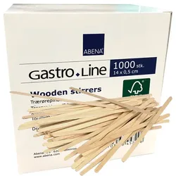 Trinkbecher Rührstäbchen Holz 14 cm 1000 Stück Holzrührstäbchen im Pack