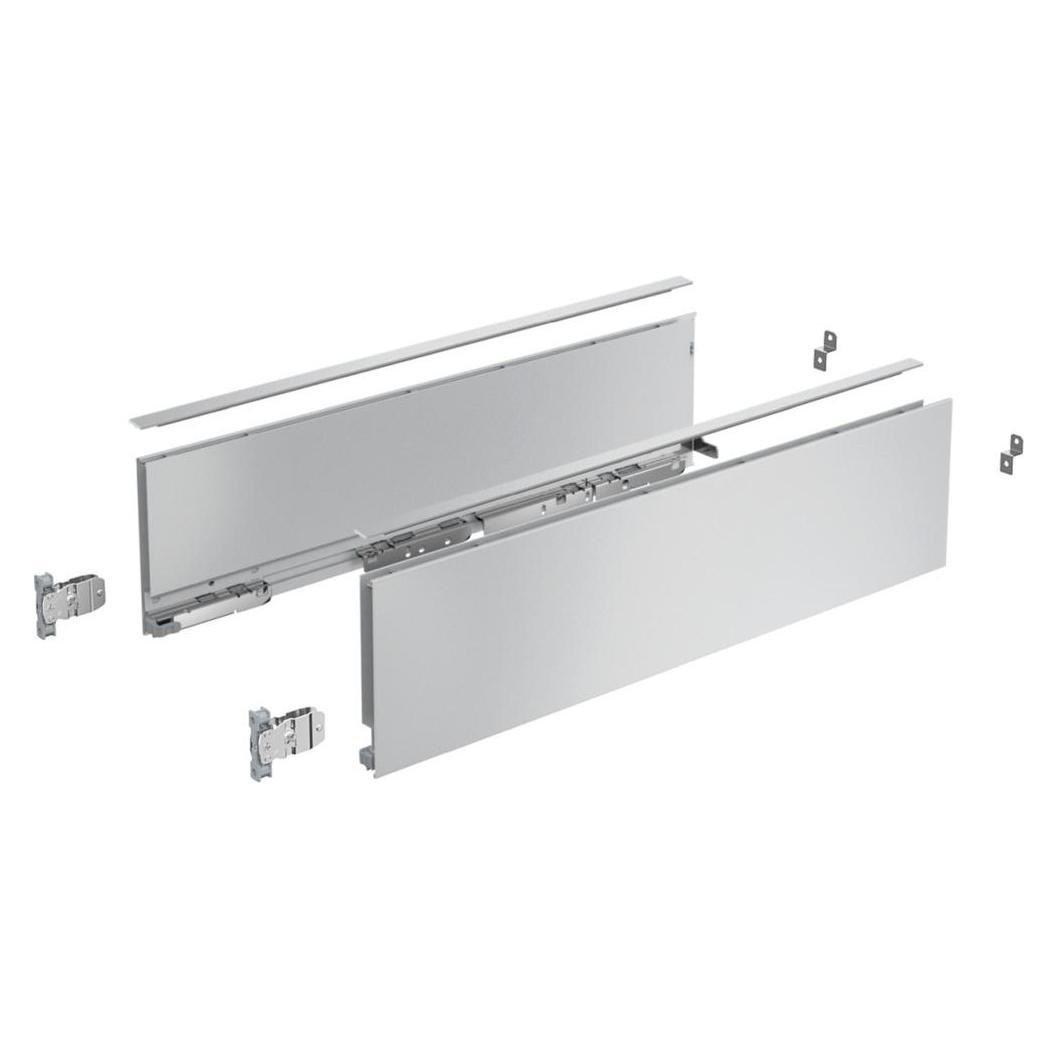 Hettich Zargen-Set AvanTech YOU Höhe 139 mm, silber (9255259)