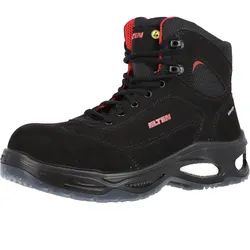 Sicherheitsstiefel S2 "OWEN BLACK MID" ESD WELLMAXX - 41 - schwarz