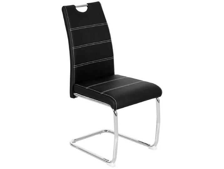Stuhl FLORI Synthetisches Leder schwarz