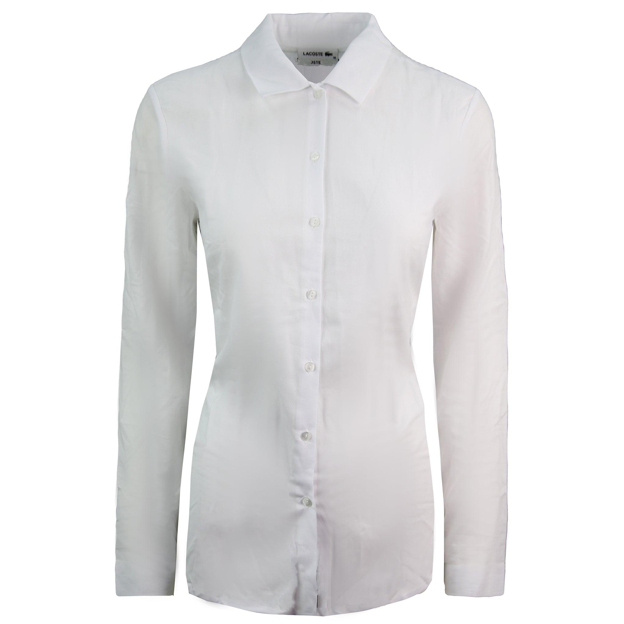 Lacoste Einfache Damen Weißes Shirt