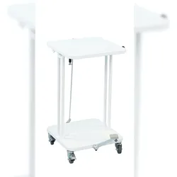 PROREGAL Abfallsackständer mit Deckel und Fußpedal | 40 Liter, HxBxT 60x37x43cm | Weiß