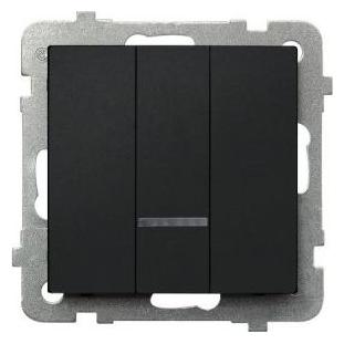Ospel Dreifachkupplung Sonata 10AX IP20 schwarz metallic (ŁP-13RS (LP-13RS/m/33)
