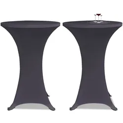 vidaXL Tischhusse Stretchhusse 2 Stk 80 cm Anthrazit