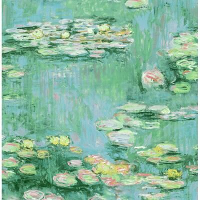NextWall Lily Pond Peel and Stick Wallpaper