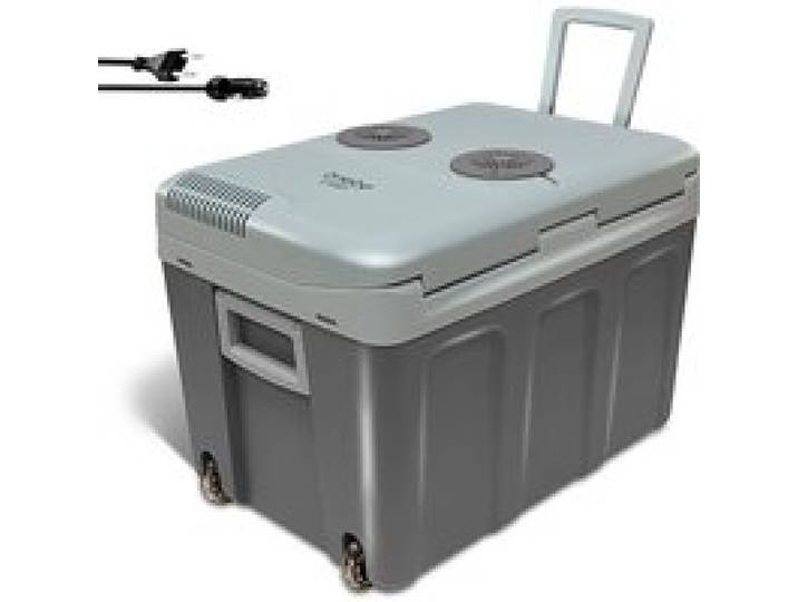 Glacière Électrique Portable 40L 12V/230V Chaud & Froid Faible Consommation Pour Voiture Camping Voyage Boissons Gris