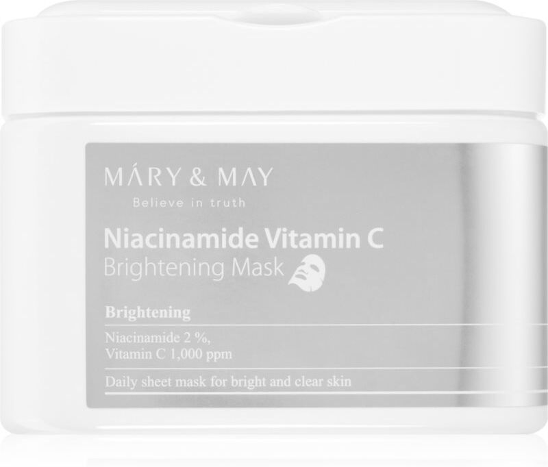 Mary&May Niacinamide Vitamin C Brightening Mask Tuchmasken-Set zur Verjüngung der Gesichtshaut 30 St.
