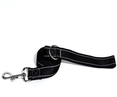 Inspire Select Reflective Nylon Dog Leash 5ft Heavy Duty Walking Lead With 360 Swivel Clasp, Comfort Handle & Night Safety Design black l