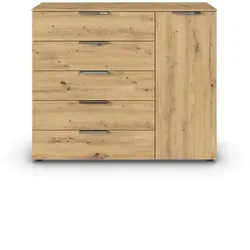 Kommode Flipp Holzoptik Braun Eiche