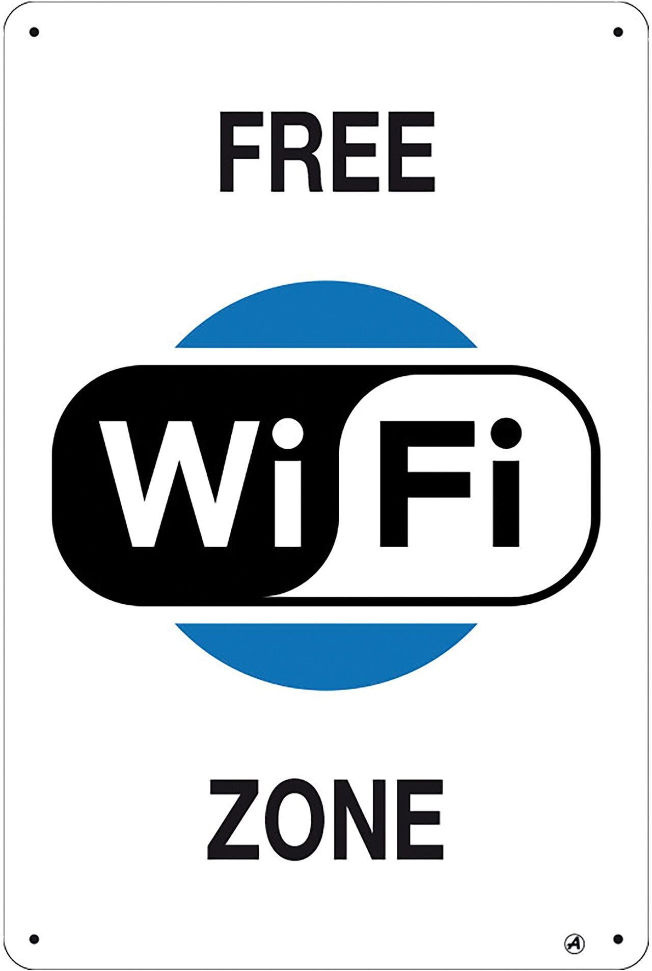 Nuova Algis CARTELLO ZONA WI-FI IN PVC 20x30 cm