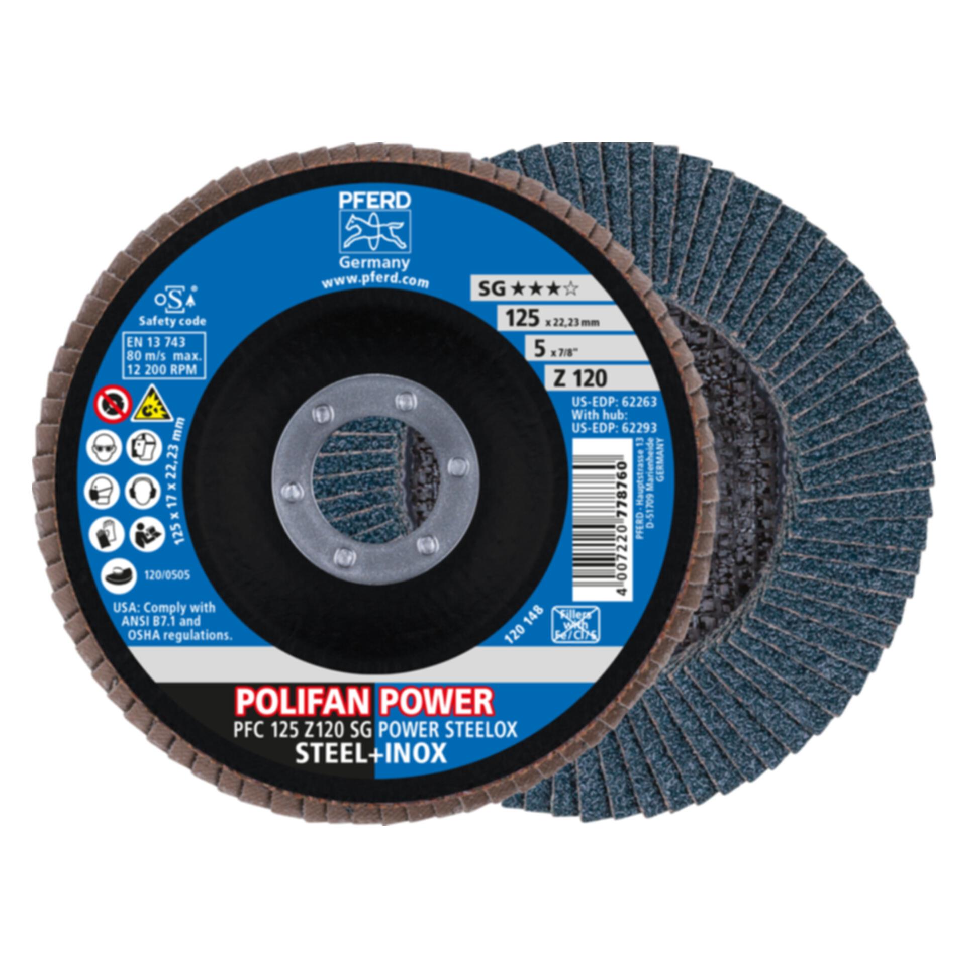 Pferd POLIFANFächerscheibe PFC 60 SG POWER STEELOX (60) (67786125)