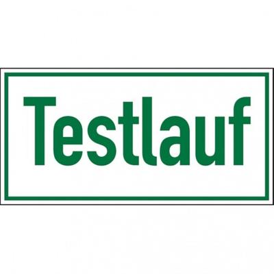 König Werbeanlagen Dreifke® Hinweisschild, Testlauf, 100 x 200 mm, Magnetfolie - 200x100x0.6 mm Magnetfolie