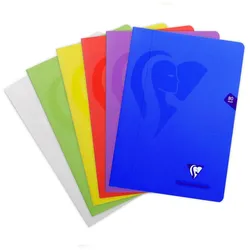 Clairefontaine 10x Mimesys, Heft A4 40 Blatt kariert mit Rand, Einband aus Polypropylen, Farben sortiert - Sortiert 303122C