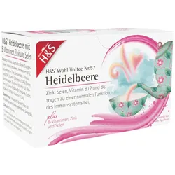 H&S Heidelbeere M.b-vitaminen Zink und S 20X2,5 g