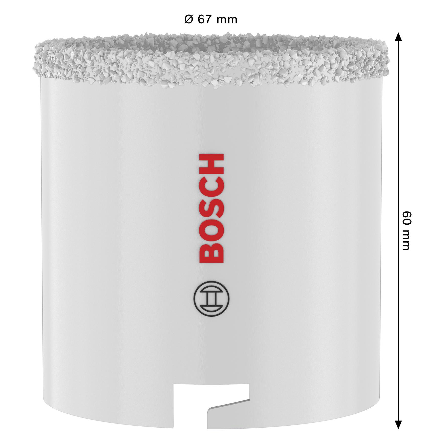 Bosch Professional Zubehör Brick and Soft Tiles Arbored Lochsäge, 67 mm (67 mm) (2608594535)