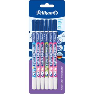 Pelikan Tintenkiller Super Pirat 850, 306696, Strichstärken F (fein) + B (breit), 6 Stück