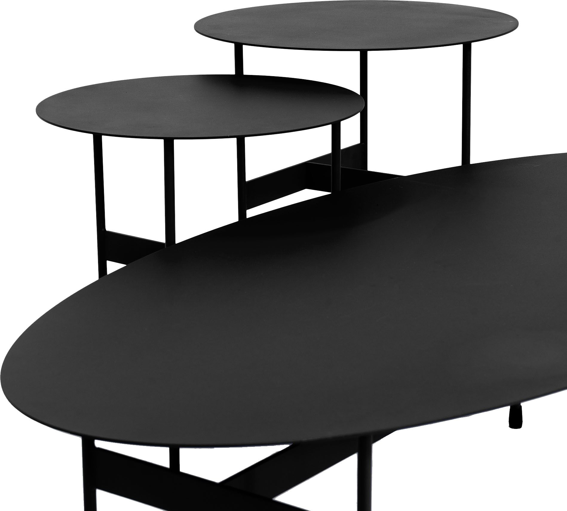 Couchtisch SPINDER DESIGN "MIRA OVAL", schwarz (schwarz, schwarz, schwarz, schwarz, schwarz, schwarz), B/H/T: 120cm x 35cm x 39cm, Tische, Couchtisch, Couchtisch aus Stahl schwarz, schwarz, schwarz, schwarz, schwarz, schwarz B/H/T: 120cm x 35cm x 39cm