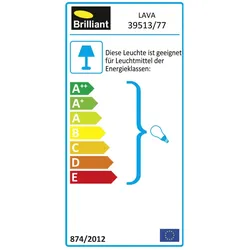 Brilliant, Deckenleuchte, Lava (E14)