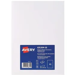 Avery, Etiketten, A3L004-10 Druckeretikett, weiss, selbstklebend