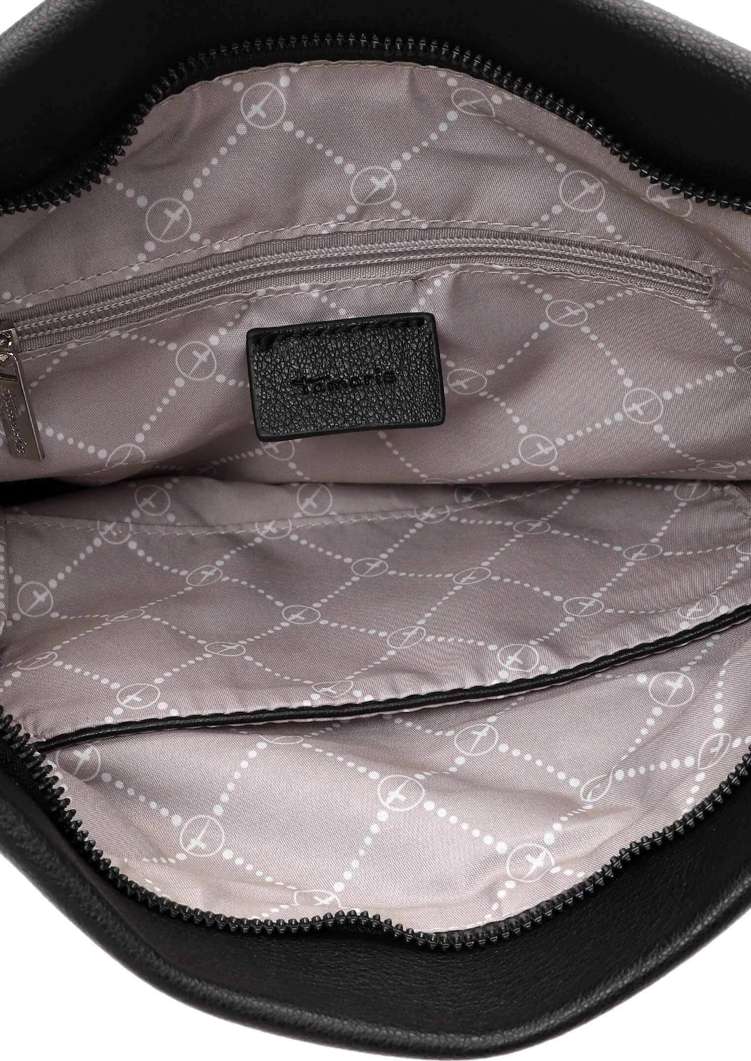 Beuteltasche TAMARIS "Beutel TAS Nele", Damen, Gr. B/H/T: 37cm x 33cm x 14cm 0, schwarz (schwarz 100), Polyester, Taschen Beuteltasche