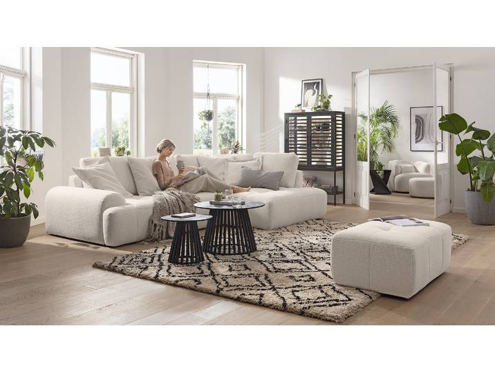 Ginger Moon Ecksofa Energy mit losen Rückenkissen in Stoff