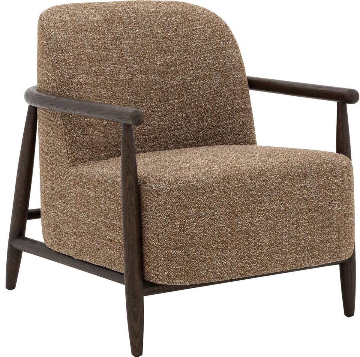 Goossens Fauteuil Fuzz Bruin Stof