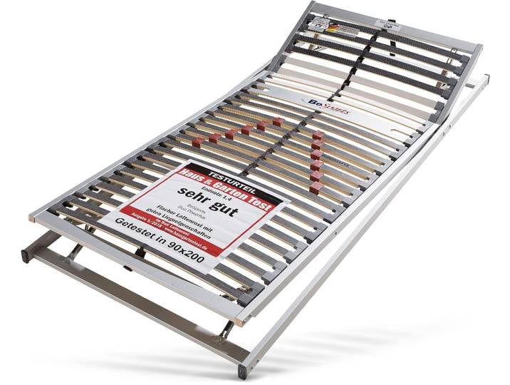 Lattenrost BESPORTS Lattenrost Duo Powerflex, Lattenrost in 90x200 cm und weiteren Grössen , grau, B:90cm H:4,5cm L:200cm, Lattenroste, Lattenrost, Lattenrost mit geringer Bauhöhe, 90x200 cm und weitere Grössen