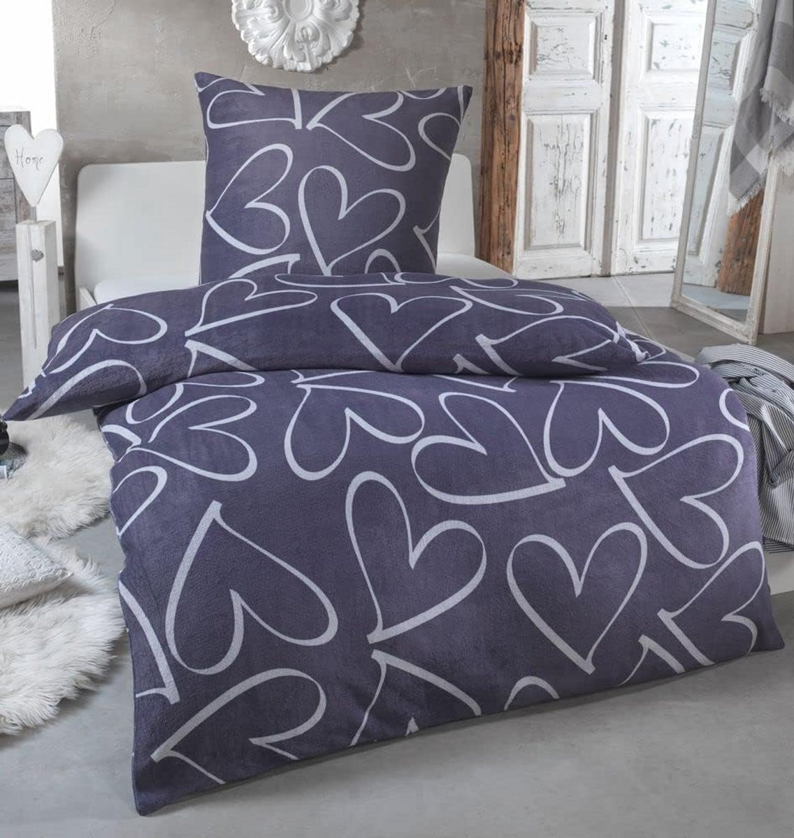 Extreem Zacht Coral Fleece Dekbedovertrek Set met Kussensloop - 80x80 cm