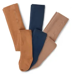 Tchibo - 3 Kinder-Frottee-Thermostrumpfhosen - Gr. 110/116 - dunkelblau