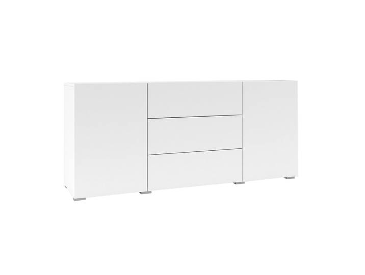 Buffet 2 portes 3 tiroirs Glora Blanc