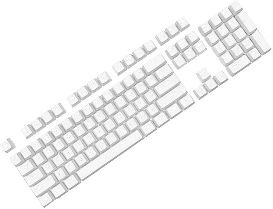 INF Jeu de touches ABS pour clavier mécanique - Lettres fermées translucidées pour rétroéclairage, compatible avec Blanc