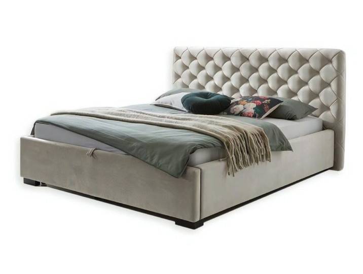 Xlmoebel Polsterbett Doppelbett 180 cm Weiß Holz modern mit Matratze für Schlafzimmer (Polsterbett, Doppelbett 180 x 200 cm), Made in Europa