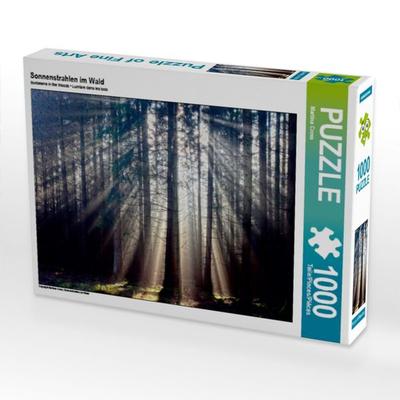 CALVENDO Puzzle Sonnenstrahlen im Wald | 1000 Teile Lege-Größe 64x48cm Foto-Puzzle für glückliche Stunden