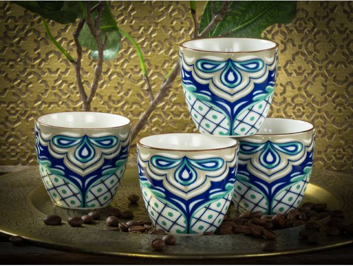 Espressotassen Aladin Petrol 4er-Set Ø 7cm Blau